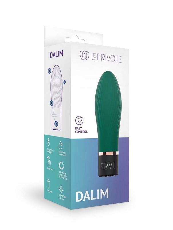 Изумрудный мини-вибратор Dalim (10 см)