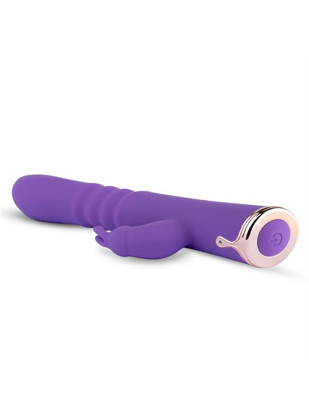 Фиолетовый вибратор кролик The Queen Thrusting Vibrator (29 см)