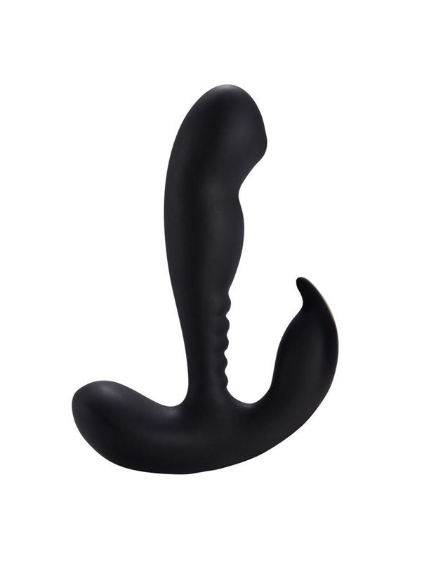 Черный вибростимулятор простаты Anal Vibrating Prostate Stimulator with Rolling (13,3 см)