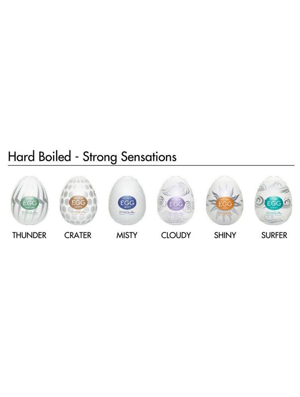 Набор из 6 мастурбаторов Tenga EGG Regular Strength с различным рельефом