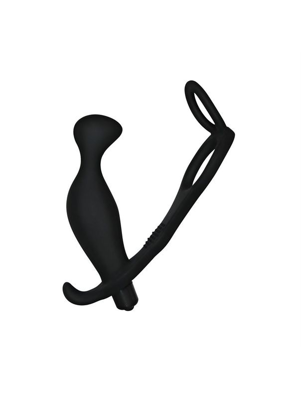 Черный массажер простаты Ass Rasca Prostate с вибрацией