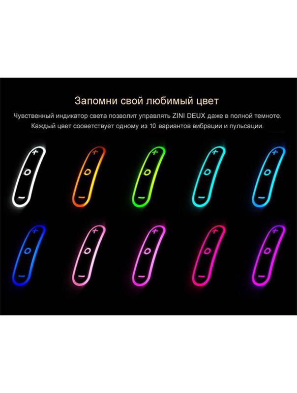 Черный вибратор для пары 2 в 1 ZINI DEUX