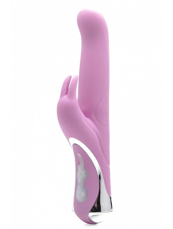 Розовый перезаряжаемый вибратор Rechargeable Rabbit Pink - 23,5 см.