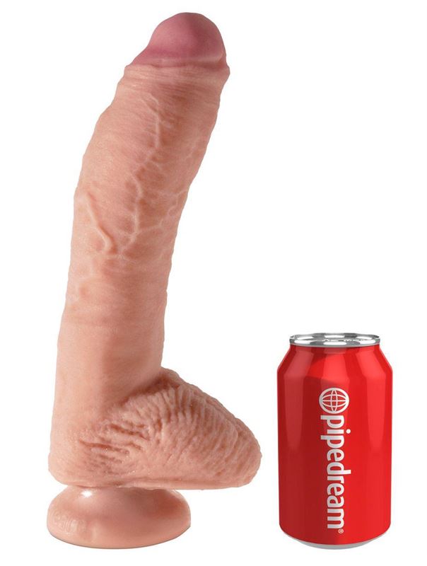 Телесный загнутый фаллоимитатор Dual Density 10 Cock - 25,4 см.