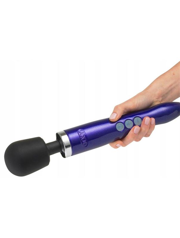 Фиолетовый вибратор Doxy Die Cast Wand Massager - 34 см.