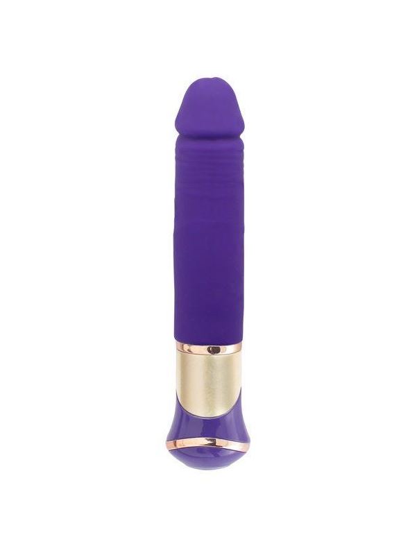 Фиолетовый перезаряжаемый вибратор ECSTASY Deluxe Greedy Dong (19,5 см)
