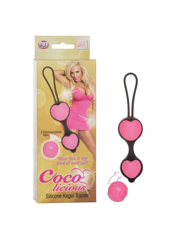 Розовые вагинальные шарики из силикона Coco Licious Kegel Balls 