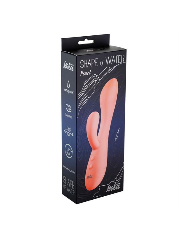 Розовый вибратор Shape of Water - Pearl с клиторальным отростком (18,5 см)