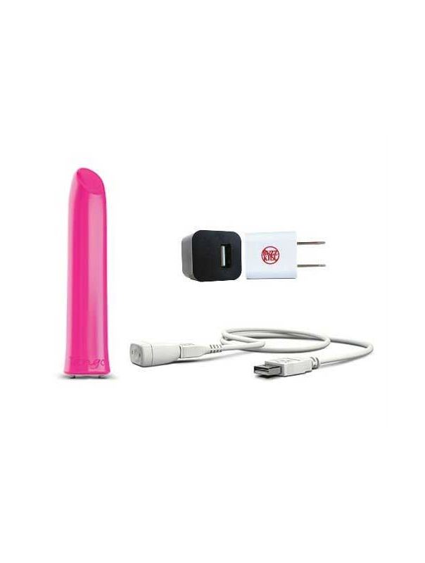 Розовый мини-вибратор Tango Pink USB Rechargeable