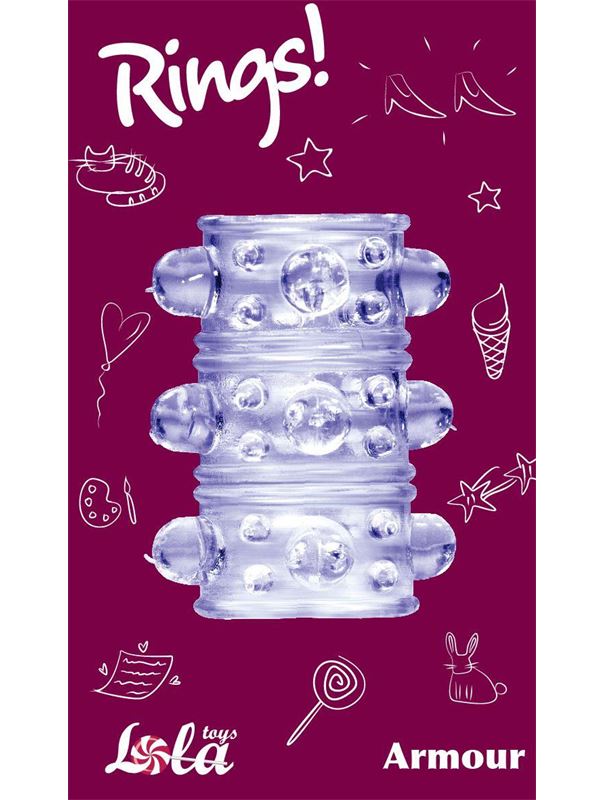 Фиолетовая насадка на пенис Rings Armour