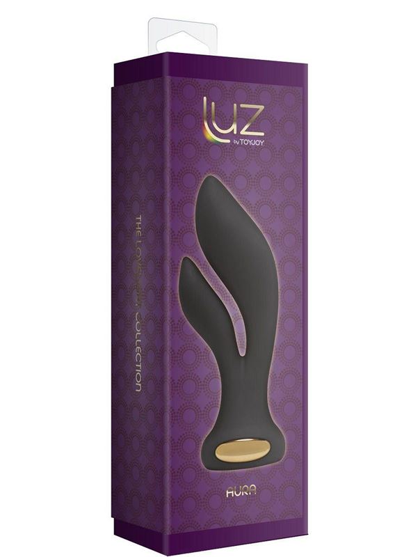 Черный вибромассажёр Aura Double Stimulator (14,5 см)
