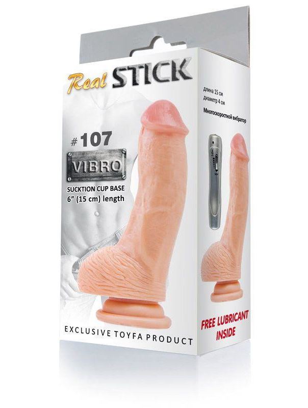 Вибратор-реалистик RealStick #107 на присоске (15 см)