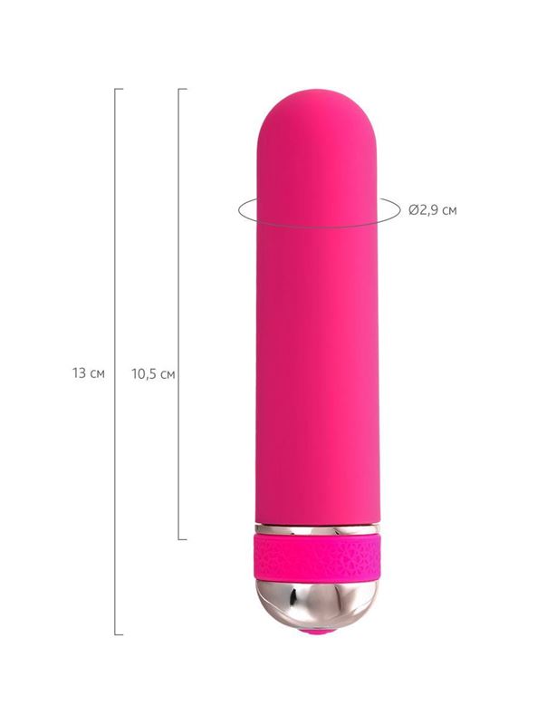 Розовый нереалистичный мини-вибратор Mastick Mini (13 см)