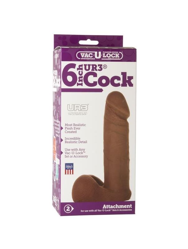 Насадка-реалистик мулат для трусиков Харнесс Vac-U-Lock 6" ULTRASKYN Cock (17,3 см)