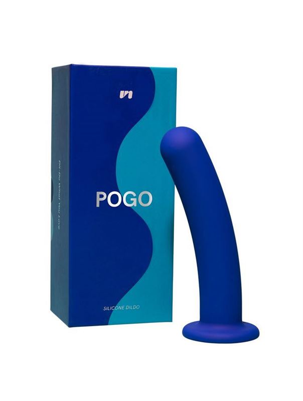 Синий гладкий фаллоимитатор насадка Pogo (15,5 см)