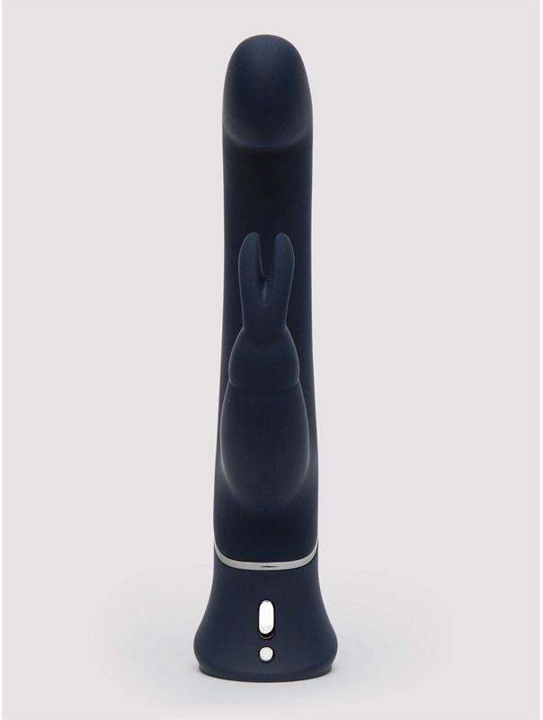 Темно-синий вибратор кролик Greedy Girl Real-Feel Rabbit Vibrator (25,4 см)