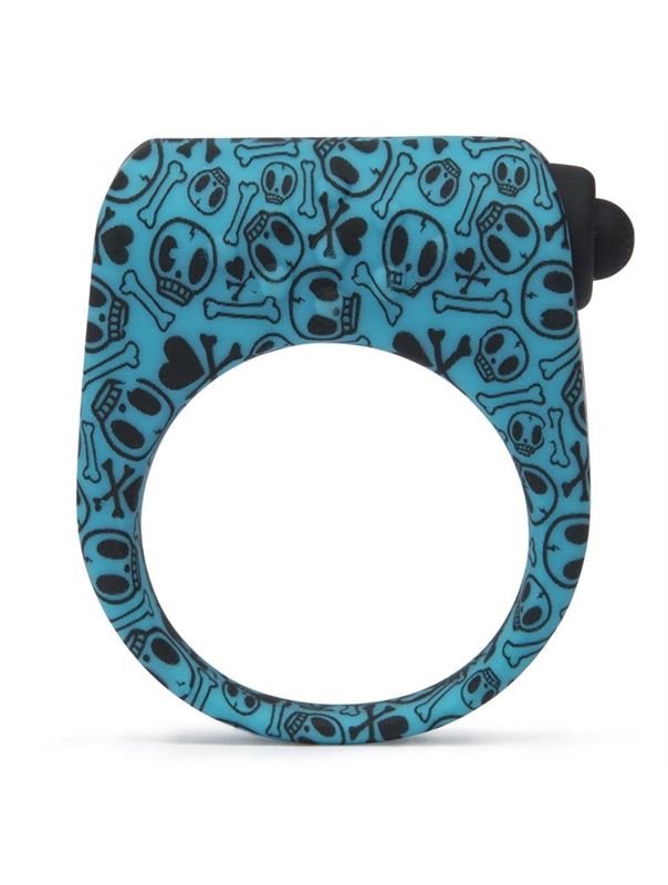Бирюзовое эрекционное виброкольцо на пенис SILICONE LOVE RING