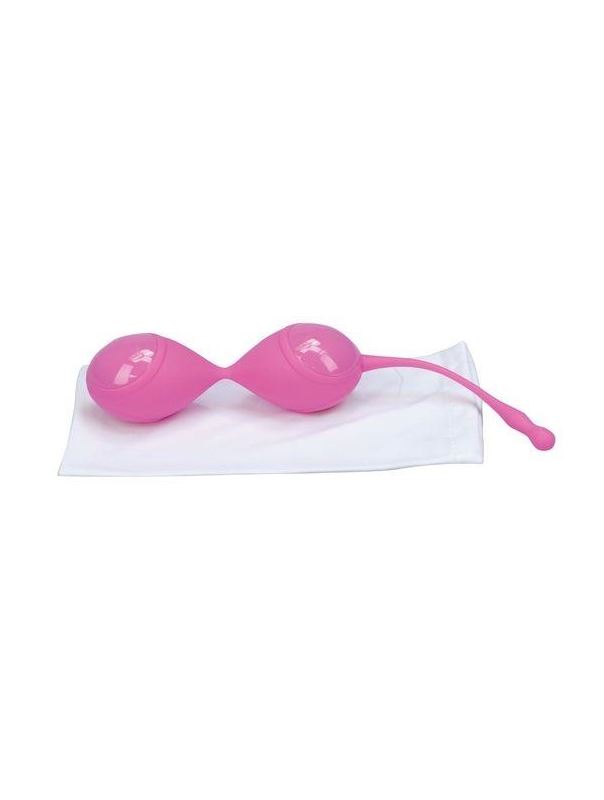 Силиконовые вагинальные шарики Vibe Therapy Fascinate розового цвета