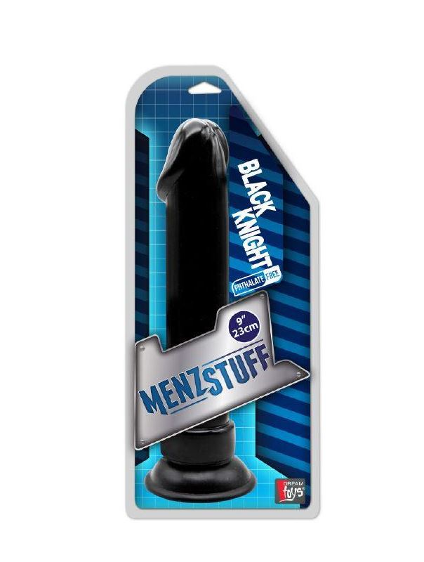 Чёрный анальный фаллоимитатор MENZSTUFF BLACK KNIGHT 9INCH BUTT PLUG - 23 см.