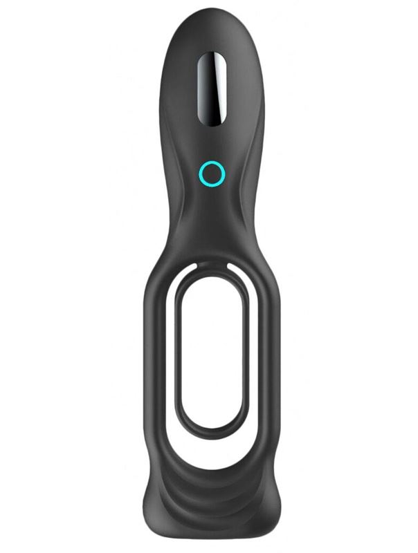 Черное двойное эрекционное кольцо с вибрацией N 88 Vibrating Rechargeable Cock Ring