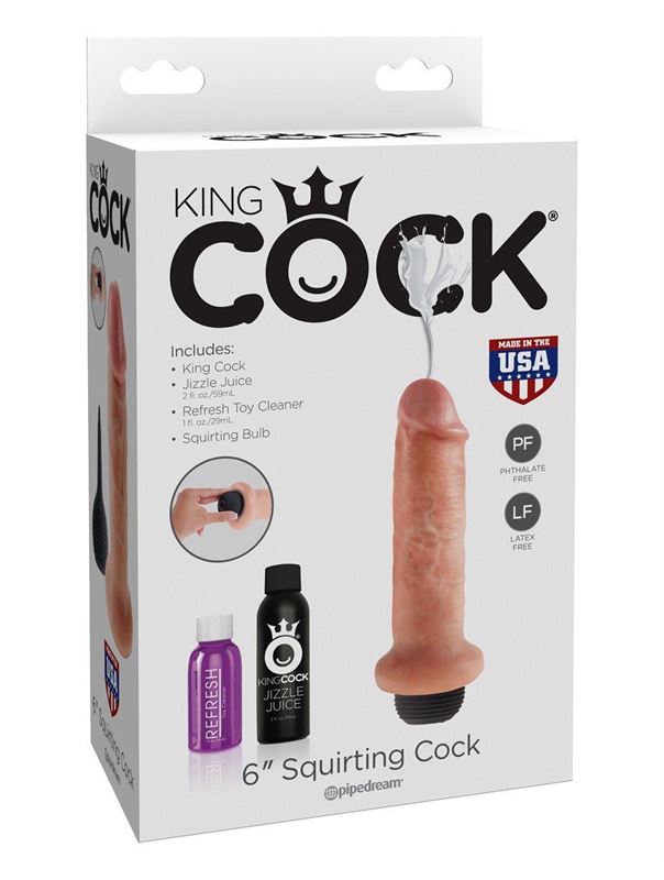 Фаллоимитатор с имитацией семяизвержения 6" Squirting Cock (17,8 см)