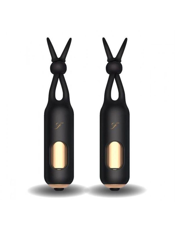 Черные вибростимуляторы для массажа сосков Vibrating Nipple Stimulators