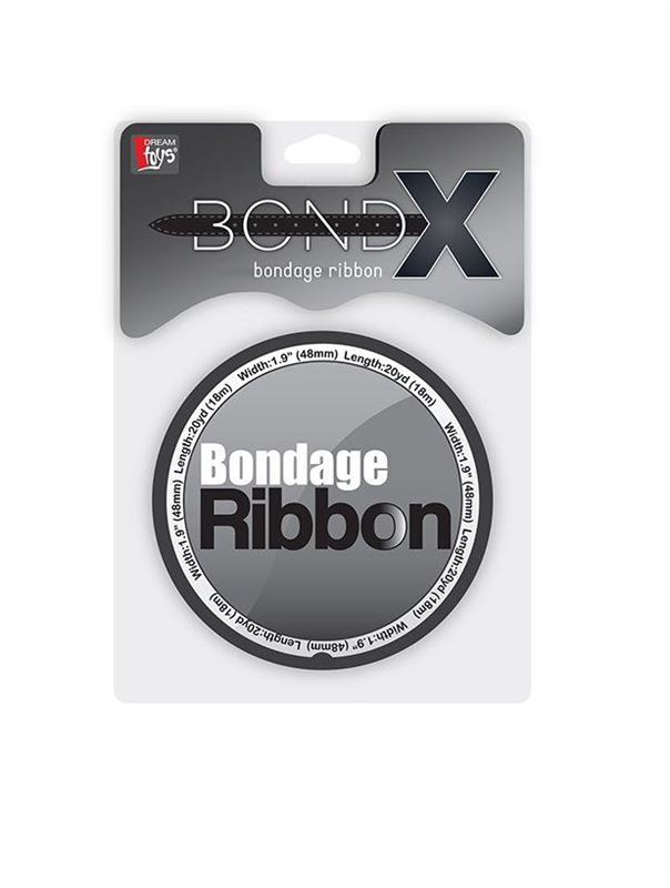 Чёрная лента для связывания BONDX BONDAGE RIBBON (18 м)