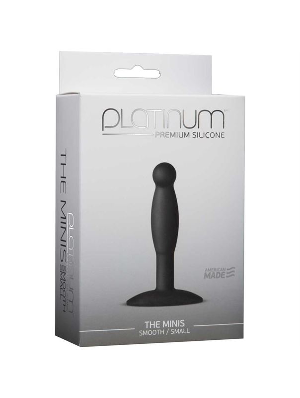 Черная анальная пробка Platinum Premium Silicone - The Minis - Smooth Small - Black S