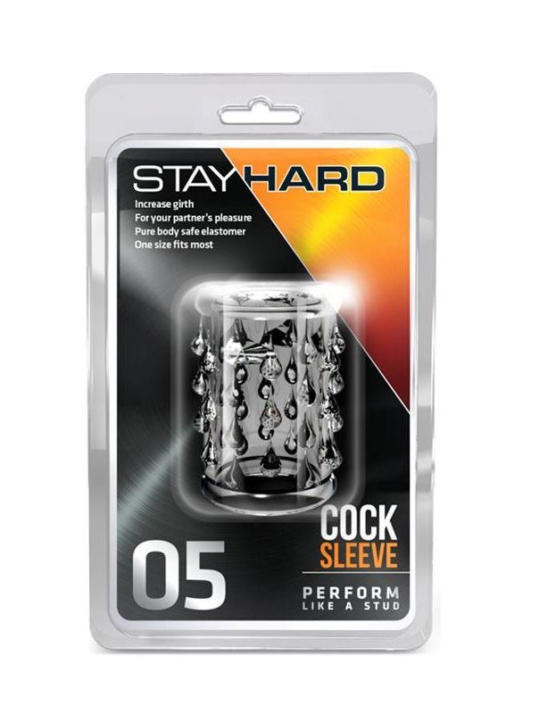 Прозрачная насадка с капельками STAY HARD COCK SLEEVE 05 CLEAR