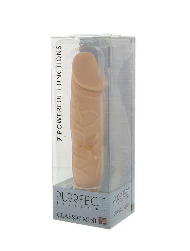 Телесный вибратор PURRFECT SILICONE CLASSIC MINI (15 см)