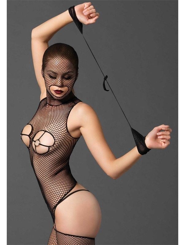 БДСМ-комбинезон из сетки BODYSTOCKING WITH O-RING CUPS