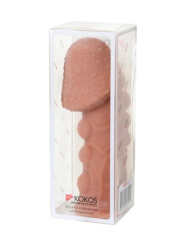 Насадка на фаллос с пузыриками, венками и ребристостью Extreme Sleeve 009 S-size (12,7 см)