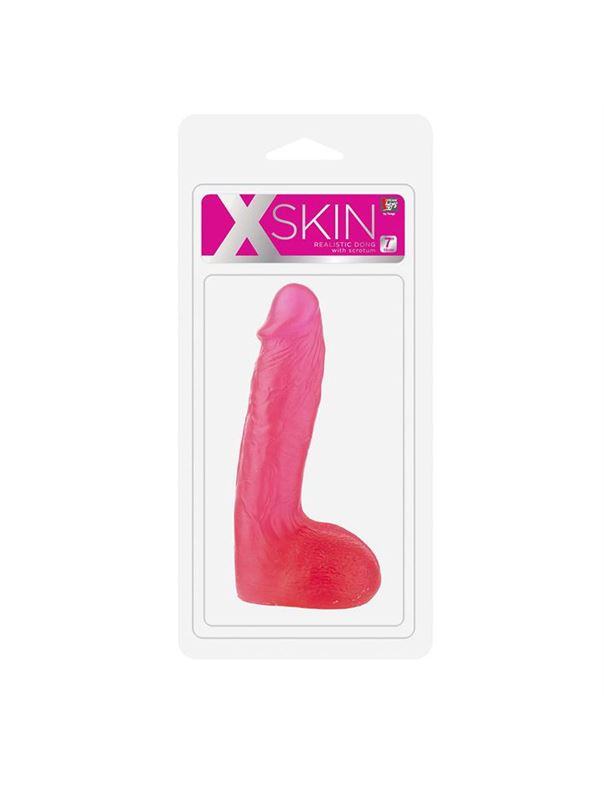 Розовый фаллоимитатор XSKIN 7 DONG (18 см)