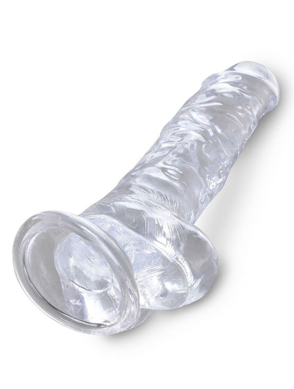 Прозрачный фаллоимитатор King Cock Clear 8" Cock with Balls (22,2 см)