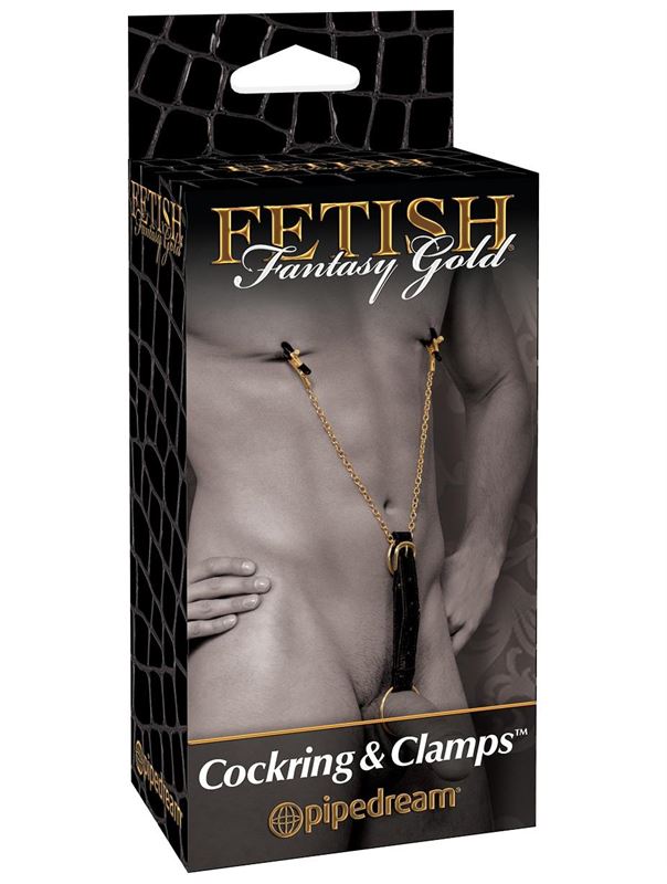 Кольцо на пенис Cockring & Nipple Clamps с зажимами на соски