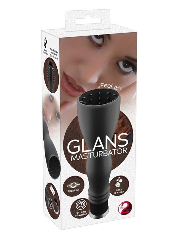 Черный мастурбатор-чаша Glans Masturbator