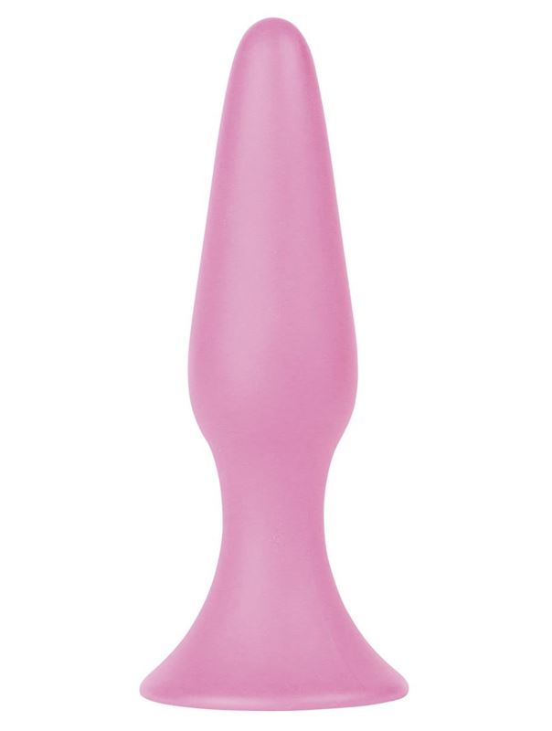 Розовая анальная пробка Silky Buttplug Big - 15,5 см.