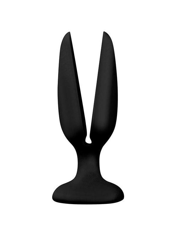 Чёрная анальная пробка-бутон MENZSTUFF - FLOWER BUTT PLUG 6INCH (15 см)