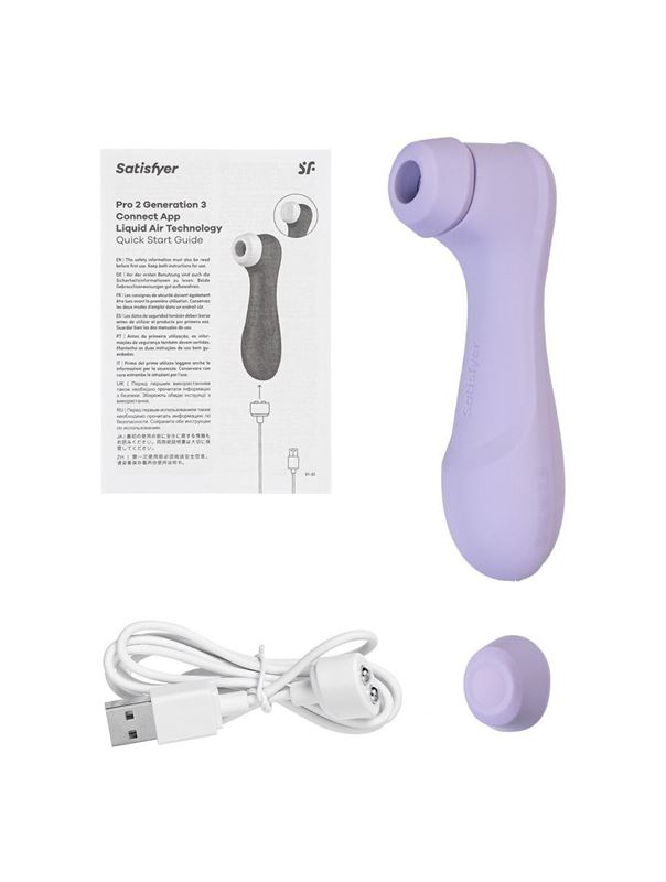 Сиреневый вакуумный стимулятор клитора Satisfyer Pro 2 Generation 3