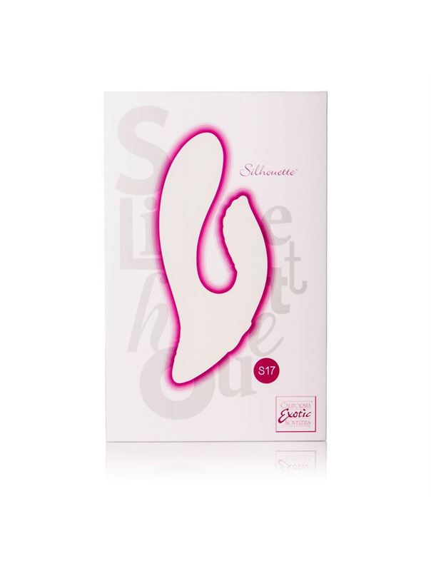 Розовый перезаряжаемый вибратор со стимуляцией клитора Silhouette S17