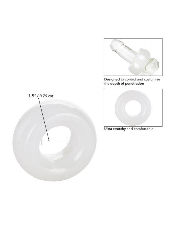 Прозрачное гладкое эрекционное кольцо Stopper Ring