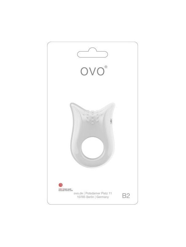 Эрекционное кольцо белое OVO B2