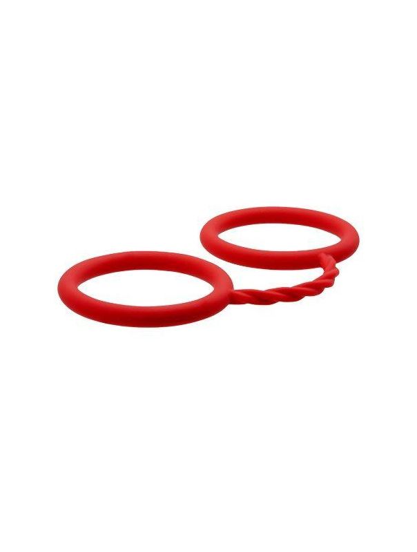 Красные силиконовые наручники BONDX SILICONE CUFFS