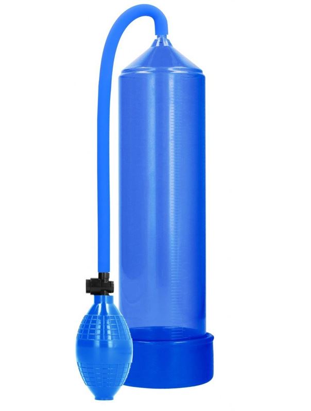Синяя ручная вакуумная помпа для мужчин Classic Penis Pump