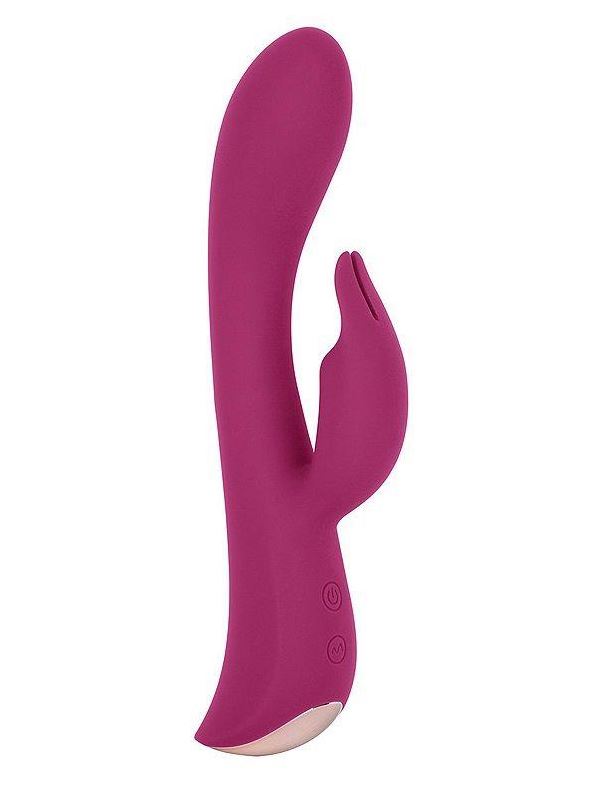 Бордовый вибромассажер-кролик 5" Silicone Bunny Love (19,1 см)