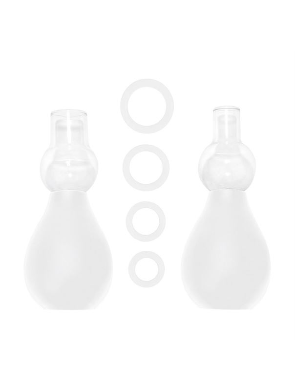 Белый набор для стимуляции груди Nipple Erector Set