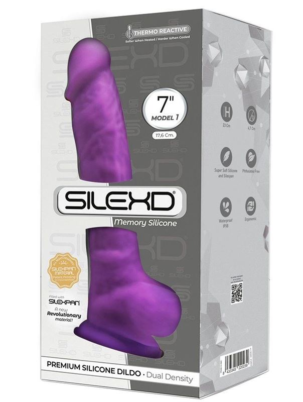 Фиолетовый фаллоимитатор 7" Model 1 Premium Silicone Dildo (17,6 см)