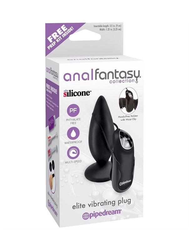 Анальная пробка с пультом управления вибрацией Elite Vibrating Plug (9 см)