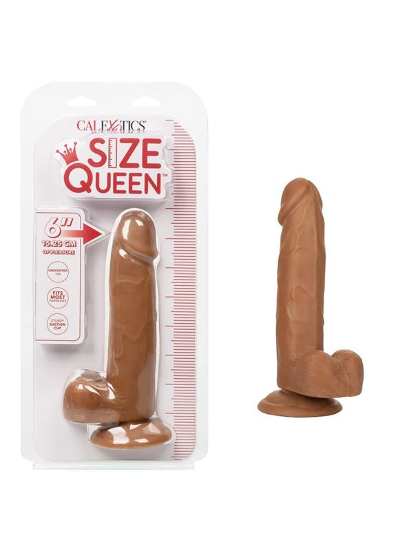 Коричневый фаллоимитатор Size Queen 6" (20,25 см)