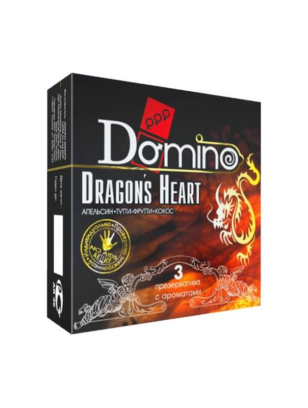 Ароматизированные презервативы Domino Dragon’s Heart (3 шт)